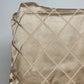 Smooth Light Golden Beige Woven Diamond Pattern Two Rod Curtain Panels 82"x38"