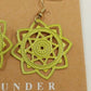 Plunder Light Yellow Geometric Star Filagree Fretwork Hook Dangle Drop Earrings