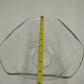 Tri-Top Chip Dip Serving Bowl Set Clear Glass Metal Bracket Indiana Glass Modern
