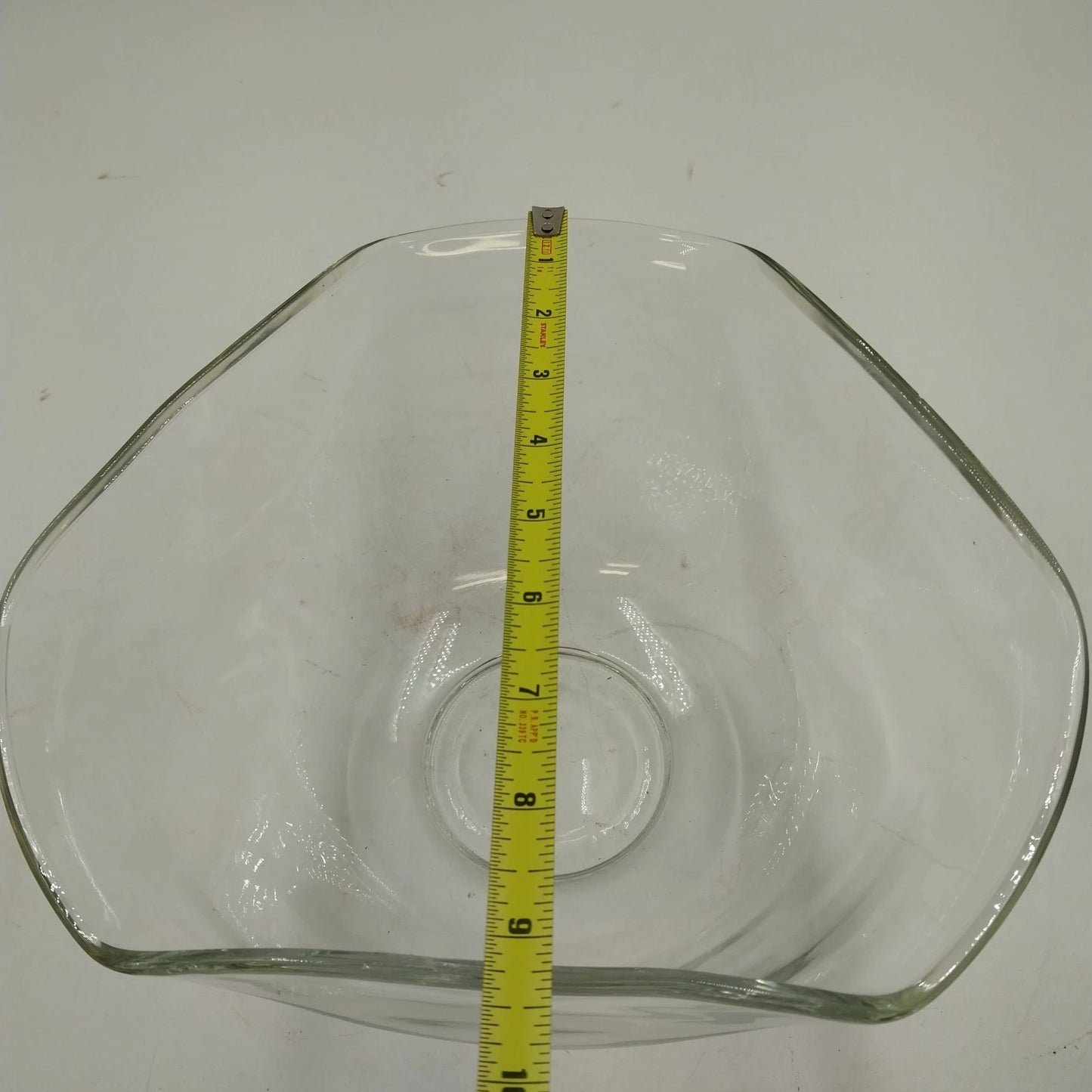 Tri-Top Chip Dip Serving Bowl Set Clear Glass Metal Bracket Indiana Glass Modern