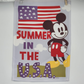 Disney Mickey Mouse "Summer in the USA" Garden Flag Banner Celebrate 90 Yrs 18"