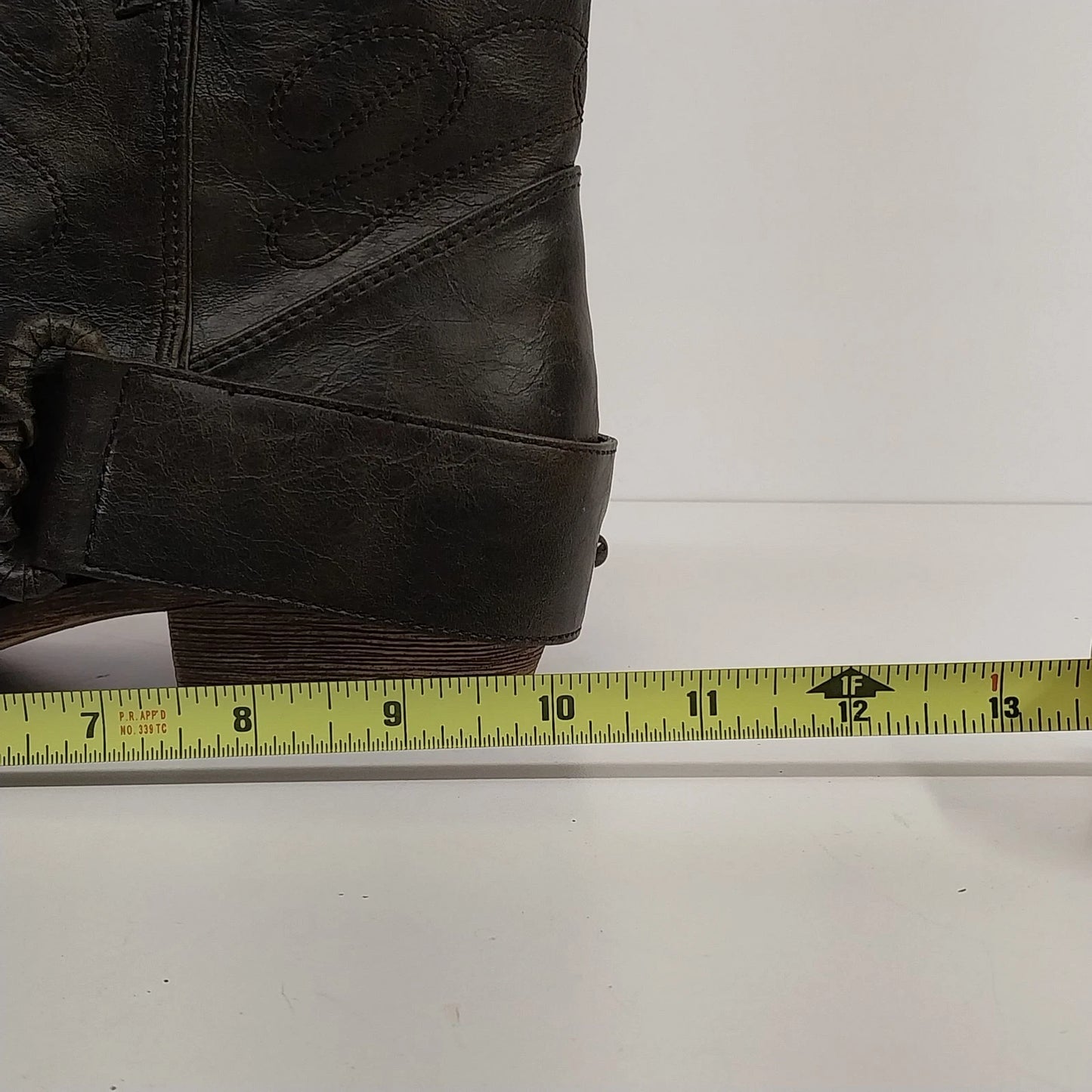Candies Pasko Brown Ankle Booties Womens 8.5 Chain Rhinestone