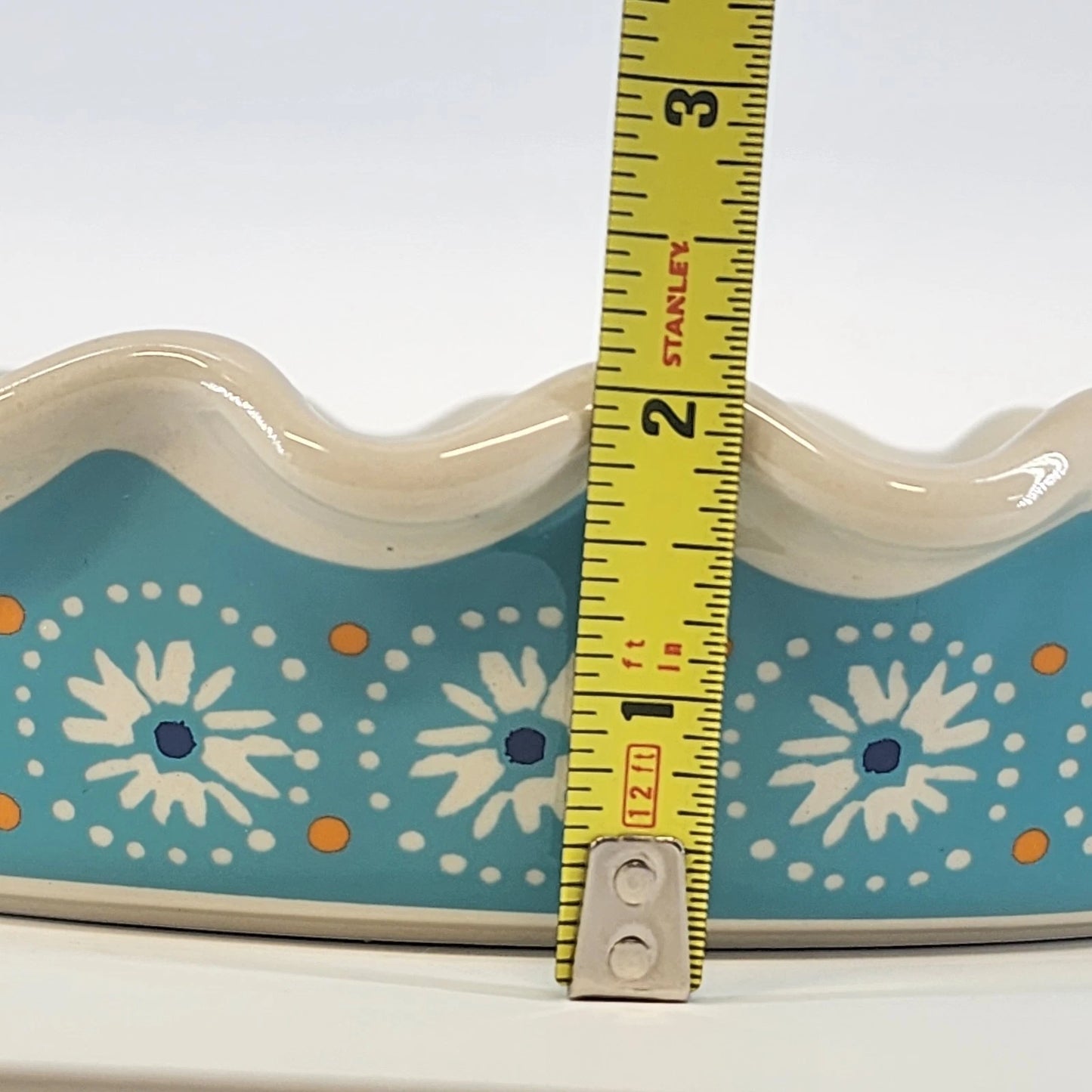 Pioneer Woman Flea Market Stoneware Pie Plate 10.5" Floral Design Ruffled Edge