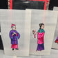 Asian Rice Paper Pith Paintings 4" Set 12 Fragile Antique 19th Century Chinese