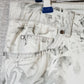 Soft Surroundings Sz 4 White Faded Floral Print Stretch Skinny Denim Jeans 30x32