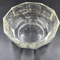 Clear Glass 10 Sided Serving Bowl 8.5" Heavy Paneled Thick Faceted Sides Vtg
