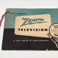 1952 Zenith TV Manual Original New World Entertainment How to Operate