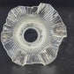 Holophane Ribbed Clear Glass Lamp Shade Ruffled Top 2.5" Fitter Vintage