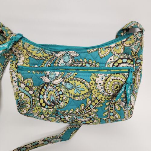 Vera Bradley Peacock Crossbody Purse Retired Zipper Handbag Double Pocket Sling