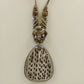Lot 3 Pendant Necklaces White Enamel Filagree Gold Tone Signed PHD Clay Cor