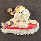 Bichon Frise Refrigerator Magnet Snow Sledding Dog Figurine Willabee Ward MBI