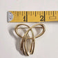 Trifari Signed Gold Tone Bow Brooch Multiple Ends Design 2" x 1.5" Vintage