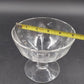 Candy Dish Etched Cut Compote Sunburst Floral Clear Glass Footed 5.25"x4.5"