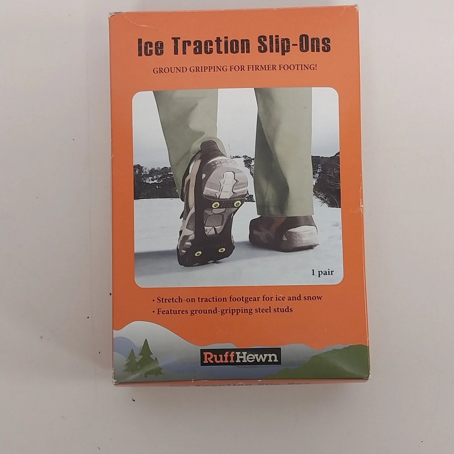 Ruff Hewn Ice Traction Slip-Ons XL Mens 11-16 Snow Cleats Steel Studs Footgear