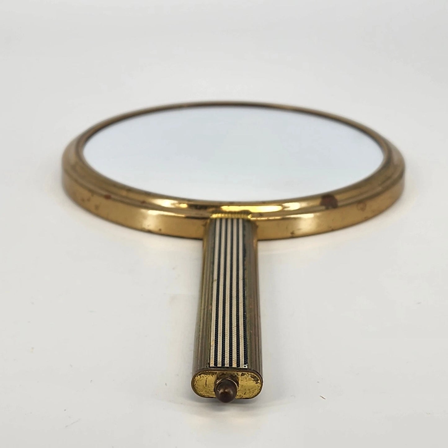 French Marie Antoinette Hand Mirror 1920s Double Sided 10in