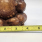 Hand Carved Wood Weeping Buddha Orang Malu Rustic Figurine 4" Meditation Pose