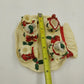 Youngs Inc Mini Tea Set 1995 Christmas Red Ribbons Holly 6" Collectible