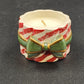Avon Peppermint Tealight Holder Green Christmas Ribbon 2.5" Vintage China