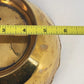 Brass Pedestal Bowl Scalloped Crown Rim 8" Monteith Style India Vintage Patina
