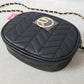 Rampage x-Body Ladies Shoulder Bag Quilted Black & Chain Strap Zipper Closure
