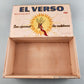 El Verso Bouquet 10 Cent Empty Cigar Box Dark 50 Cigars Ohio Vintage