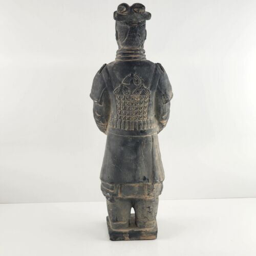 Emperor Qin Shi Haung Chinese Soldier Large 14" Statue Clay Terracotta Warrior