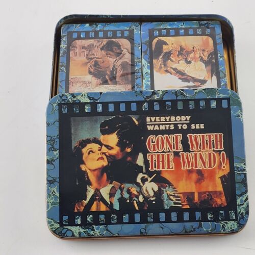 Playing Cards in Collector's Tin Gone With The Wind 1995 Two Sealed Decks NOS