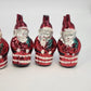 Mercury Glass Santa Christmas Ornaments Lot 7 Figural Mica Glitter Vtg No Caps