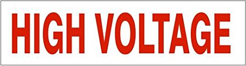 HIGH VOLTAGE Decal Pressure Sensitive Adhesive Safety Sign 2.25" x 9" Vinyl Press On PD-3753