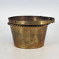 Kirklands Brass Bucket Basket 5" Rope Twist Around Body Tooled Handle Vintage