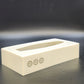 Rubbermaid Plastic Tissue Box Cover 2939 White Atomic Starburst 10.5" MCM Vtg