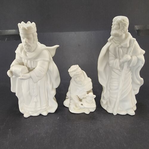 Home Accents 10 Piece Nativity Set Bisque White Ceramic 7½" Figurines with Box