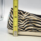 Toms Alpargata Women's 8 Canvas Slip On Flats Black Cream Zebra Cheetah Print