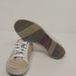 Keds Canvas Sneakers Women Size 8.5 Tan Plum Lace Up Ticking Stripe Casual Shoes