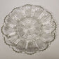 Clear Glass Deviled Egg Plate Dish Scalloped Rim Anchor Hocking 10 inch Vintage