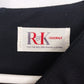 R&K Originals Midi Dress Black Red Colorblock Long Sleeve Tie Back Zip