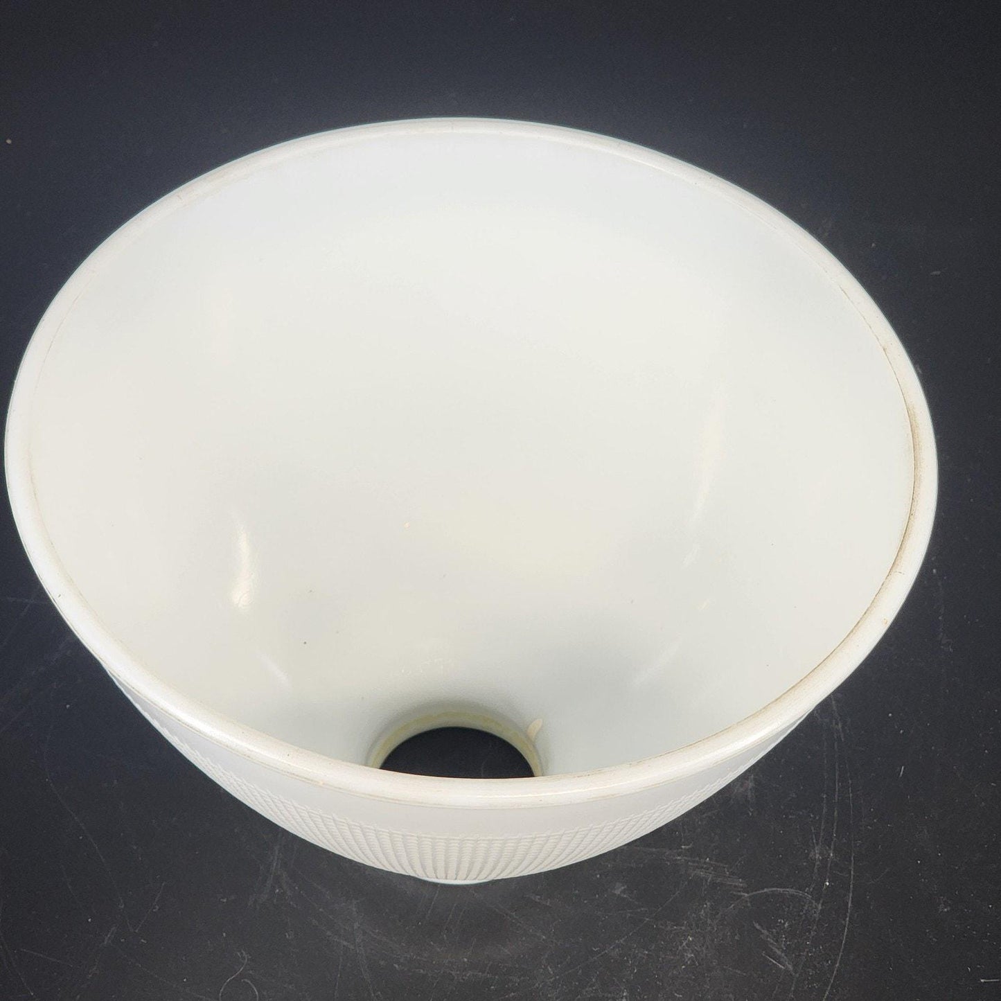 Lamp Diffuser Milk Glass Torchiere Shade Waffle Pattern 8" Vintage Lighting Decor