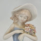 Porcelain Figurine Girl 8" Gifts by House of Lloyd Gathering Flowers Vtg 1998