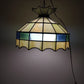 Tiffany Style Green Stained Glass Hanging Light Fixture 16 Inch