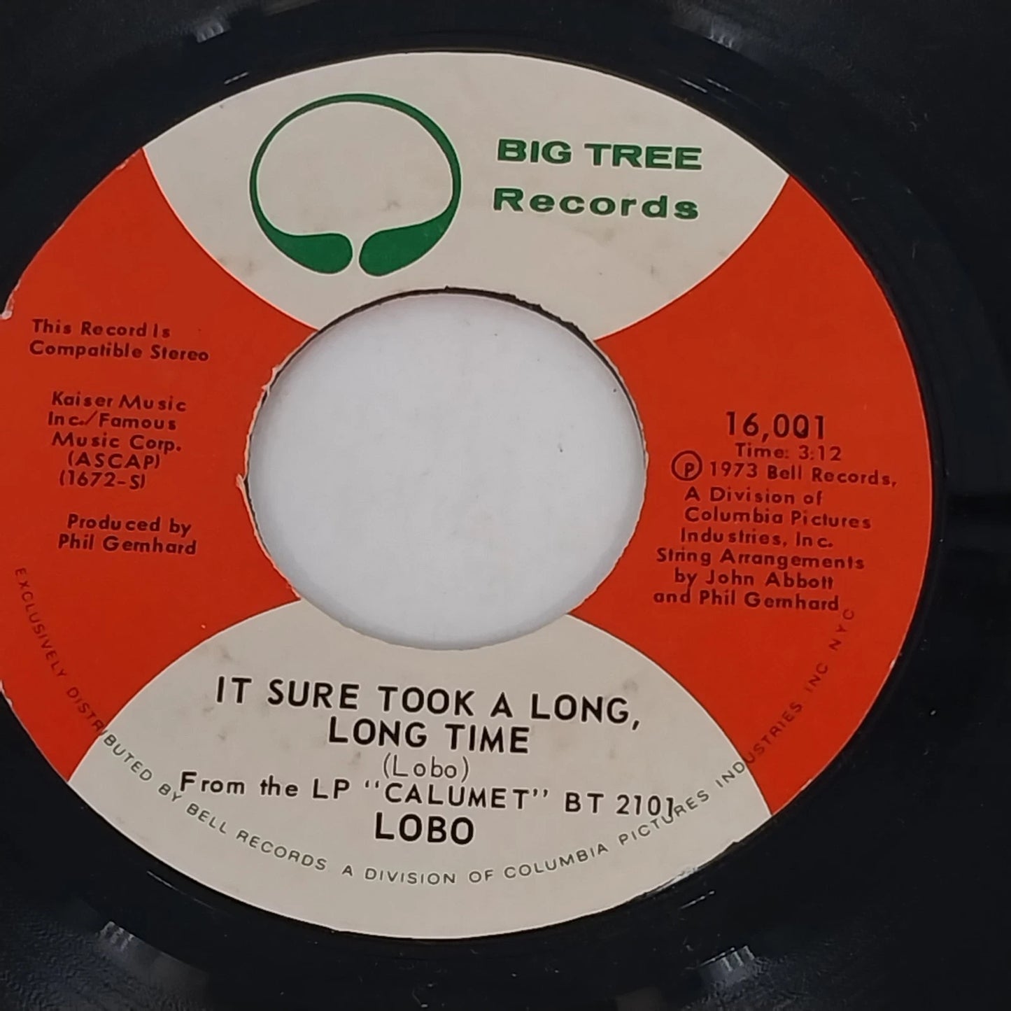 Lobo 45 RPM Vinyl Lot Soft Rock Singles Big Tree Records 1970s
