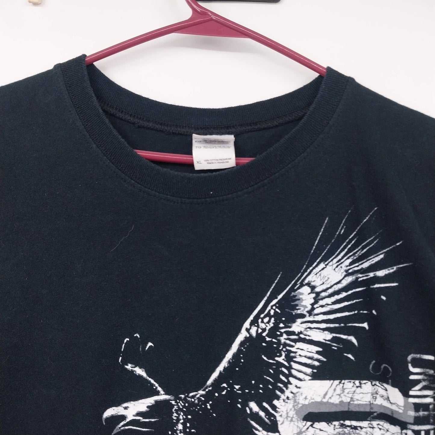 Gildan USA Eagle Sleeveless Muscle Tee Black Mens XL Cotton Shirt