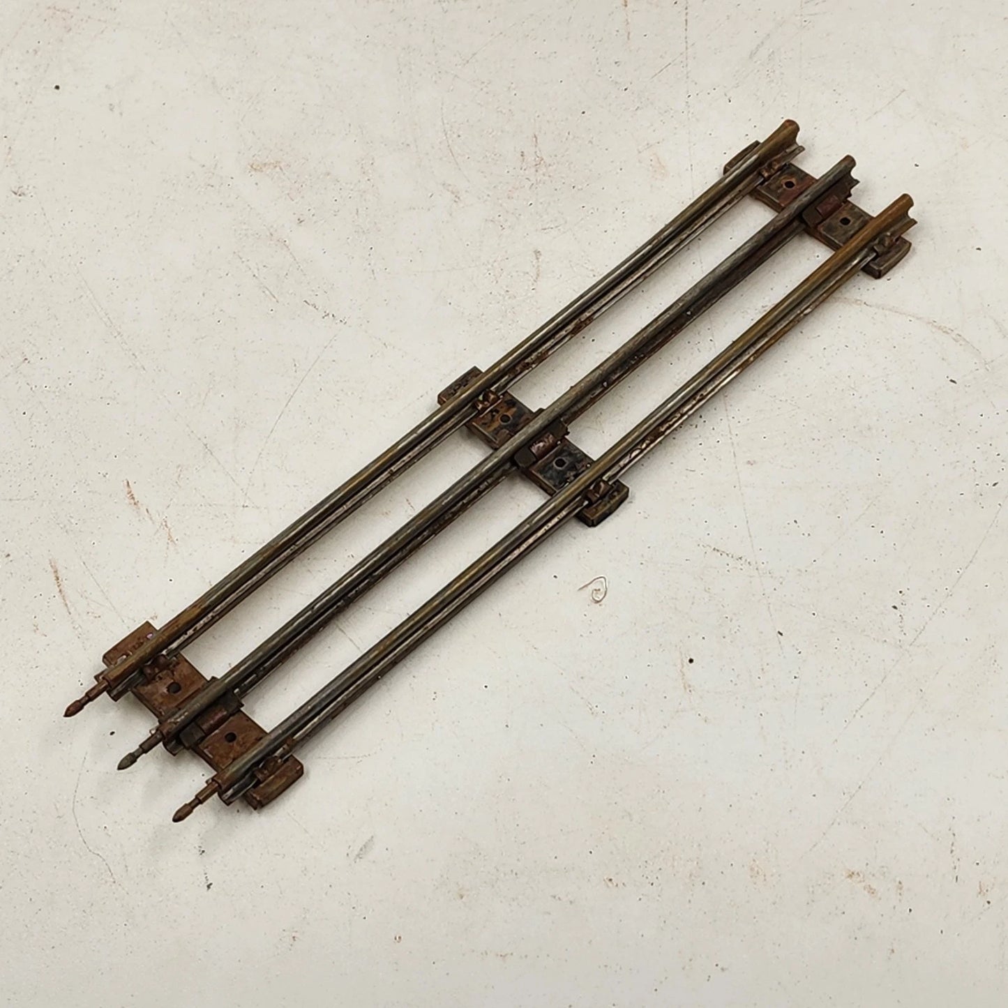 11 Model Train Train Tracks O-27 Gauge Straight 8 7/8" Long w Silver Ties Rusty