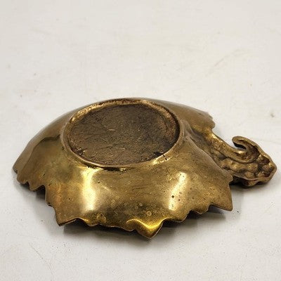 Brass Leaf Tray Trinket Dish The Vine 380 Colonial Virginia Hampton VA Korea