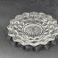 4 Fostoria Bread Butter Plates American Clear 6" Cubist Design Pressed Glass Vtg