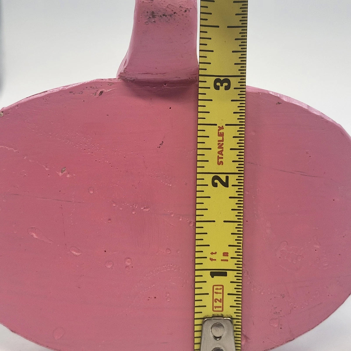 Snowman Stocking Holder Figurine 5.5" Pink Base Candle Scarf Hat Christmas Resin