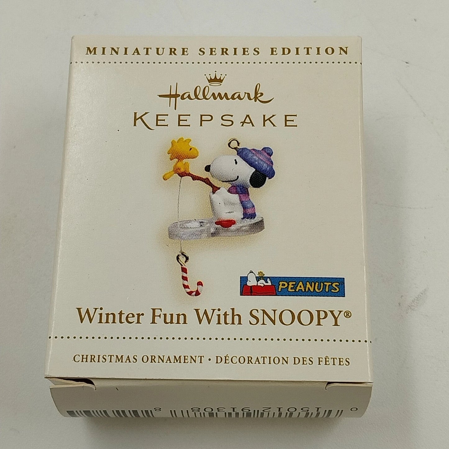 2 Hallmark Keepsake Peanuts Miniature Ornaments 2000's Decorating & Winter Fun