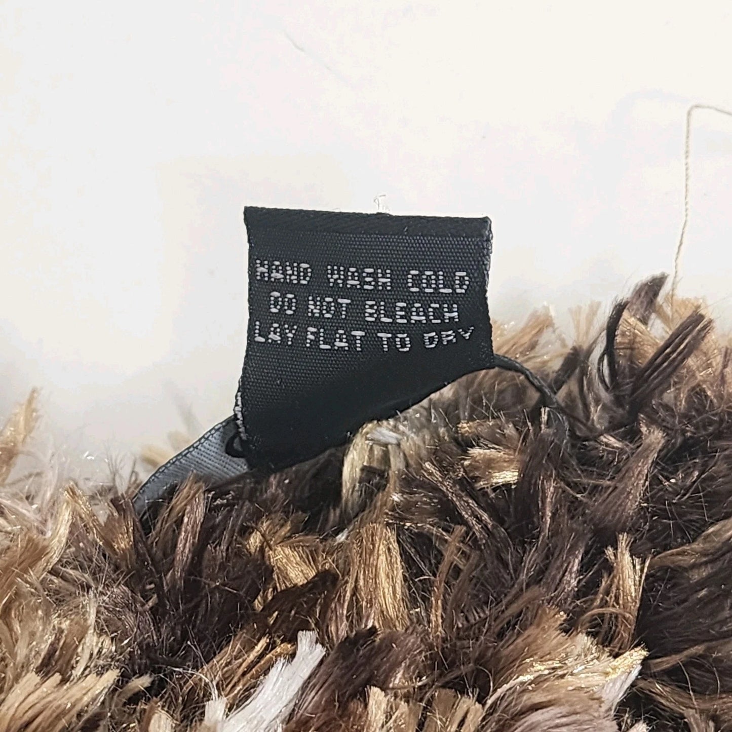 Soft Angel Hair Yarn Scarf Brown Tan Cejon Knit One Size 74" x 8" Women's China