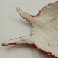 Papier Mache Scary Creepy Face Red Mask w Two Horn Wall Art Hand Painted
