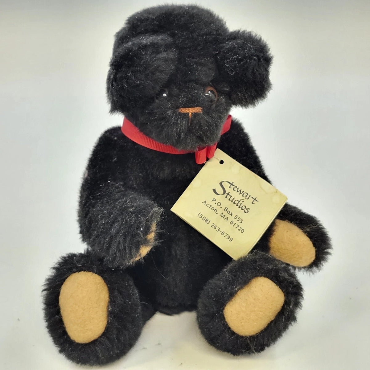 Stewart Studios Deborah Stewart Snuffles Black Artist Teddy Bear 8" w Tag