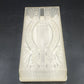 Clear Acrylic Lucite Tissue Box Cover Starburst Diamond 10.5" White Base MCM Vtg